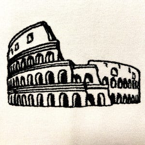 Roman Colosseum Machine Embroidery Design Italy Embroidery Pattern Digital File