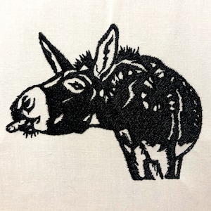 Donkey Eating Carrot Machine Embroidery Pattern Farm Embroidery Design Digital File