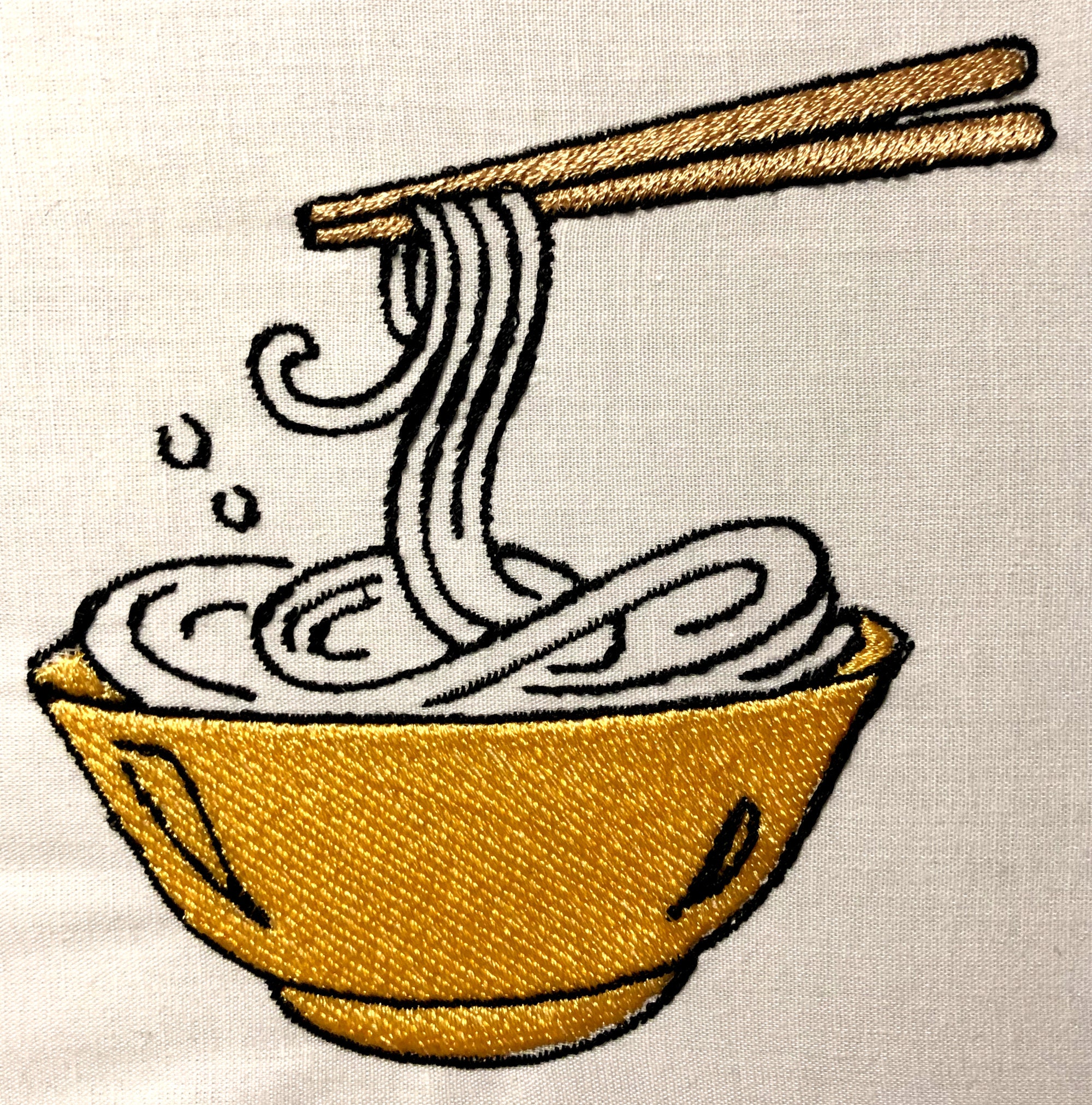 y*i様 doublet 20aw ramen embroidery Ramen Noodles Machine Embroidery Pattern Embroidery Design