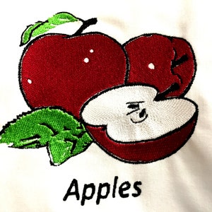 Apples Machine Embroidery Pattern Embroidery Design Digital File