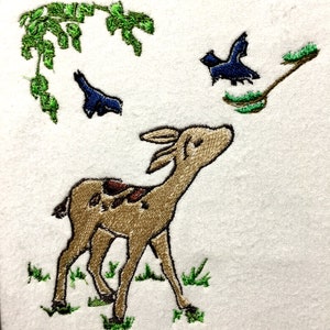Woodland Fawn Machine Embroidery Pattern Baby Deer Embroidery Design Digital File For Baby