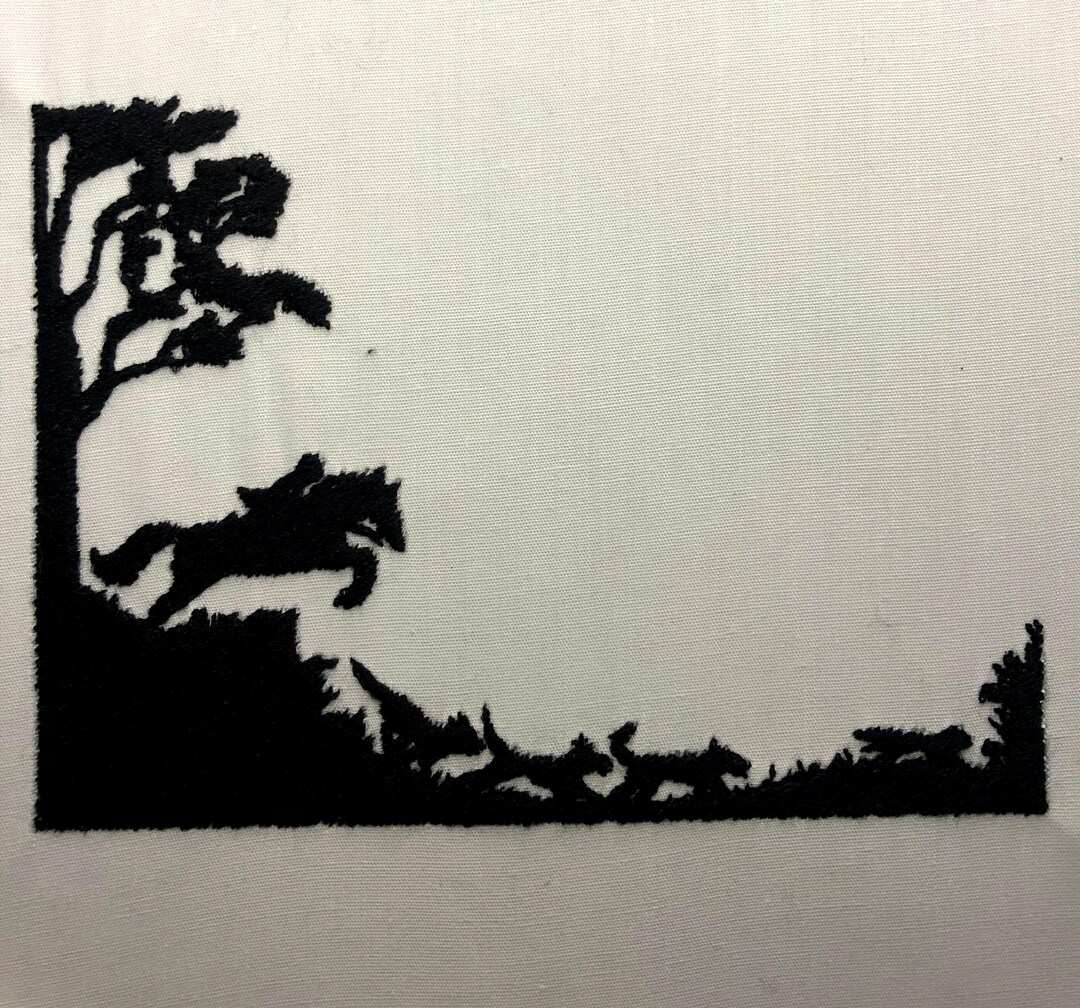 Fox Hunting Machine Embroidery Pattern Embroidery Design Digital File ...