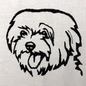 Maltese Machine Embroidery Design Dog Embroidery Pattern Digital File