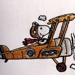 Snoopy Flying Machine Embroidery Pattern Snoopy Embroidery Design Digital File