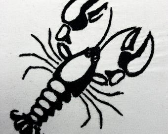Crawfish Machine Embroidery Pattern Ocean Embroidery Design Digital File