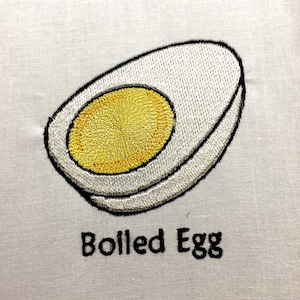 ゆで卵の機械刺繍パターン刺繍デザインデジタルファイル