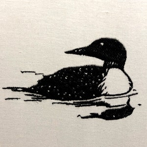 Loon Black Machine Embroidery Pattern Embroidery Design Digital File