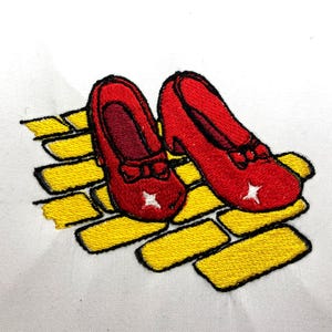 Ruby Slippers Wizard of Oz Legs Machine Embroidery Pattern Ruby Slippers Embroidery Designs Digital File