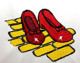 Ruby Slippers Wizard of Oz Legs Machine Embroidery Pattern Ruby Slippers Embroidery Designs Digital File