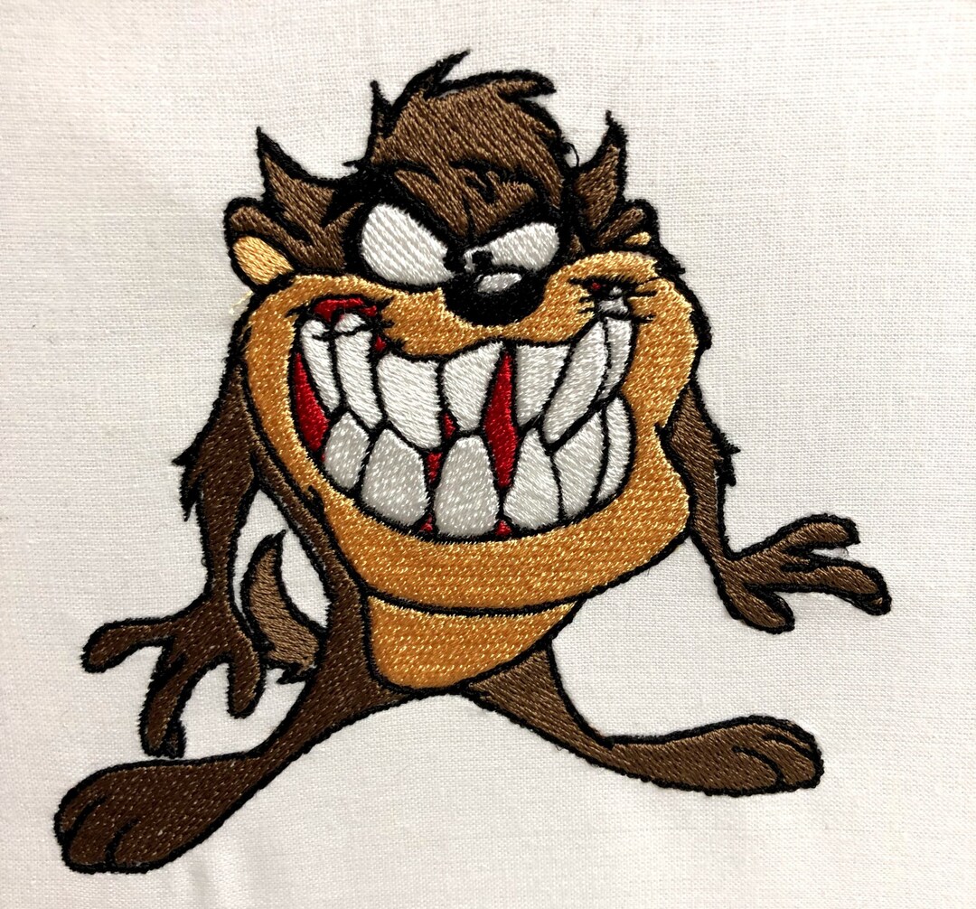 Taz Tasmanian Devil Smiling Machine Embroidery Pattern Embroidery