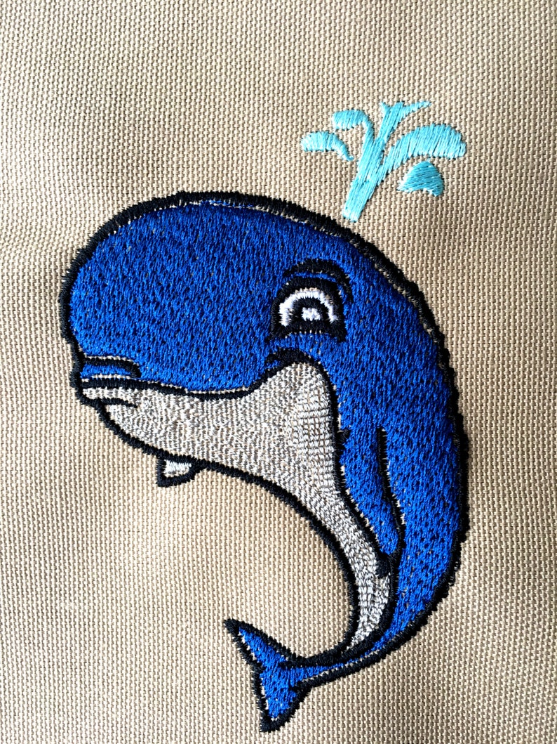 Whale Machine Embroidery Pattern Whale Embroidery Design Digital File