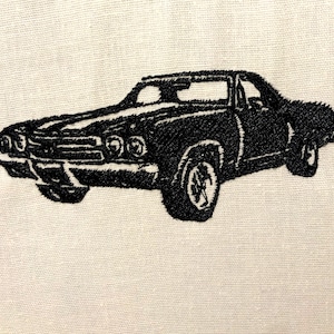 1970 El Camino SS Machine Embroidery Pattern Chevrolet Embroidery Design Digital File