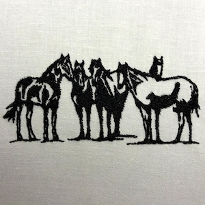 Horses Machine Embroidery Pattern Embroidery Design Digital File