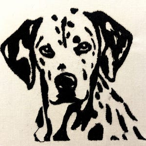 Dalmatiner Maschinenstickerei Muster Hund Stickdatei Design Digitale Datei