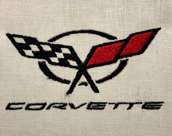 Corvette Flag Machine Embroidery Pattern Auto Embroidery Design Digital File