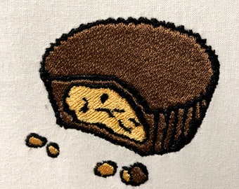 Peanut Butter Cup Machine Embroidery Pattern Candy Bar Embroidery Design Digital File