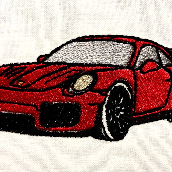 Porsche GT3 Machine broderie motif Auto broderie Design fichier numérique