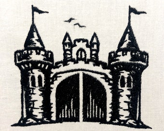 Castle Gate BLK Maschinenstickmuster Schloss Stickmotive Digitale Datei