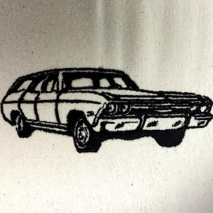 1968 Chevelle Wagon Machine Borduurpatroon Auto Borduurontwerp Digitaal Bestand