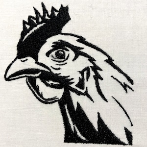 Rooster Head Embroidery Pattern Embroidery Design Digital File