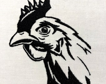 Rooster Head Embroidery Pattern Embroidery Design Digital File