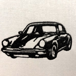 Porsche 964 Machine Embroidery Pattern Auto Embroidery Design Digital File