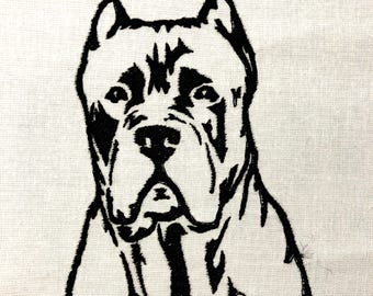 Cane Corso maskinbroderimönster hundbroderidesign digital fil