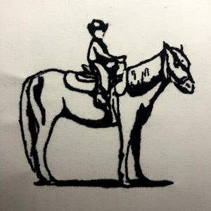 Kid Cowboy Machine Embroidery Pattern Boy on Horse Embroidery Design Digital File