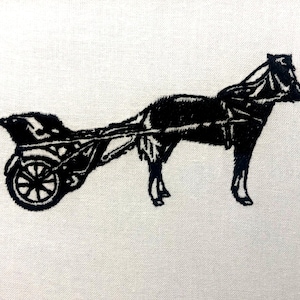 Paard en wagen machine borduurwerk patroon boerderij borduurwerk ontwerp digitaal bestand