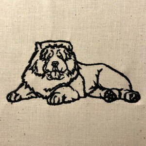 Chow Machine Embroidery Design Dog Embroidery Pattern Digital File