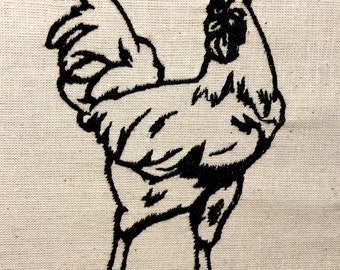 Rooster Outline Machine Embroidery Pattern Embroidery Design Digital File