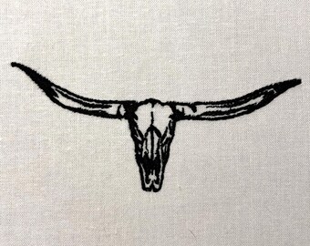 Texas Longhorn Machine Embroidery Pattern Easter Embroidery Design Digital File