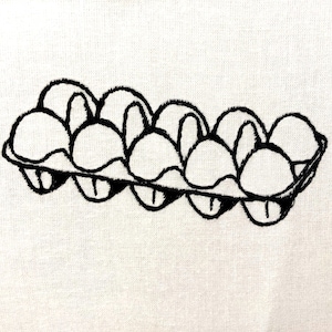 Dozen Eggs Outline Machine Embroidery Pattern Embroidery Design Digital File
