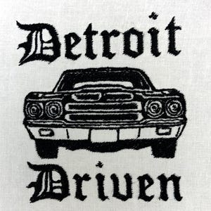 Detroit Embroidery Design Muscle Car Embroidery Pattern Digital File