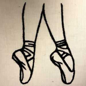 Ballet Feet Machine Embroidery Pattern Ballet Embroidery Design Digital File