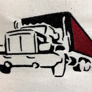 Semi Truck Machine Embroidery Pattern Embroidery Design Digital File