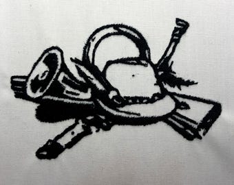 Vintage Hunting Gear Machine Embroidery Pattern Machine Embroidery Design Digital File