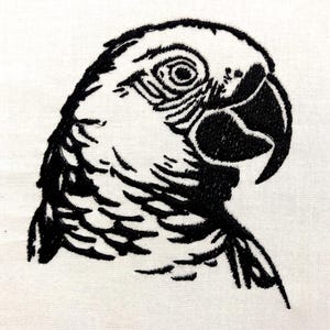 Parrot Head Machine Embroidery Pattern Embroidery Digital File