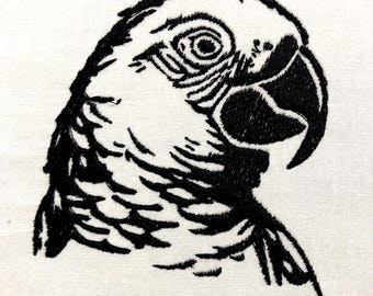 Parrot Head Machine Embroidery Pattern Embroidery Digital File