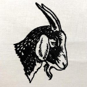 Goat Head Machine Embroidery Pattern Embroidery Design Digital File