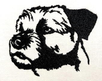 Wzór do haftu maszynowego Border Terrier Wzór do haftu maszynowego Pies Plik cyfrowy