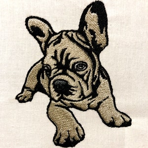 French Bulldog Puppy Machine Embroidery Design Dog Embroidery Pattern Digital File