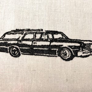Station Wagon Machine Embroidery Pattern Vintage Car Embroidery Design Digital File