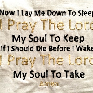 Now I Lay Me Down To Sleep Prayer Original Prayer Machine Embroidery Pattern Embroidery Design Digital File