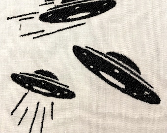 UFO's Flying Machine Embroidery Pattern Embroidery Design Digital File