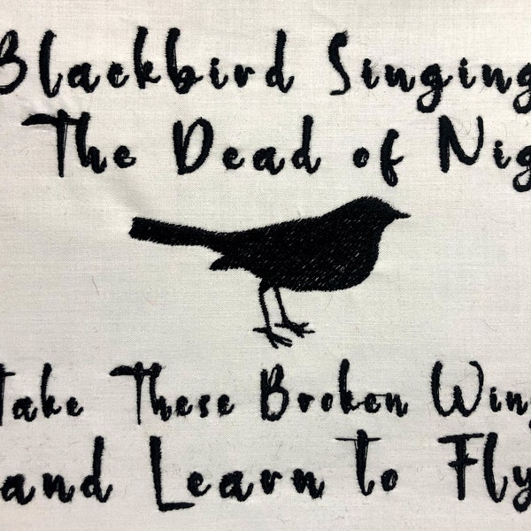 Blackbird Wall Decor Machine Embroidery Pattern Embroidery Design Digital File