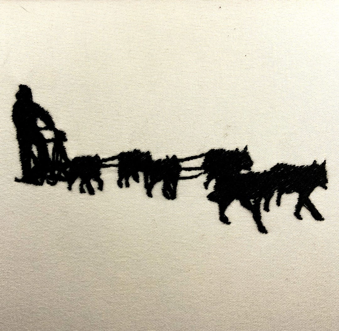 Dog Sled Machine Embroidery Pattern Dog Sledding Embroidery Design ...