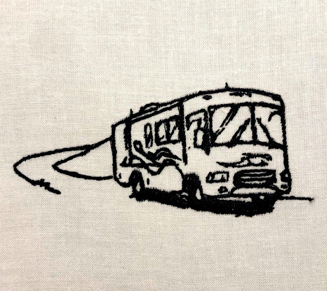 Class A RV Machine Embroidery Pattern Bus Embroidery Design Digital ...