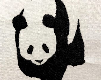 パンダ刺繍テンプレート（ステッチガイドなし）、かわいいパンダのPDF