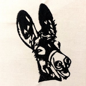 Donkey Smiling Machine Embroidery Pattern Embroidery Design Digital File